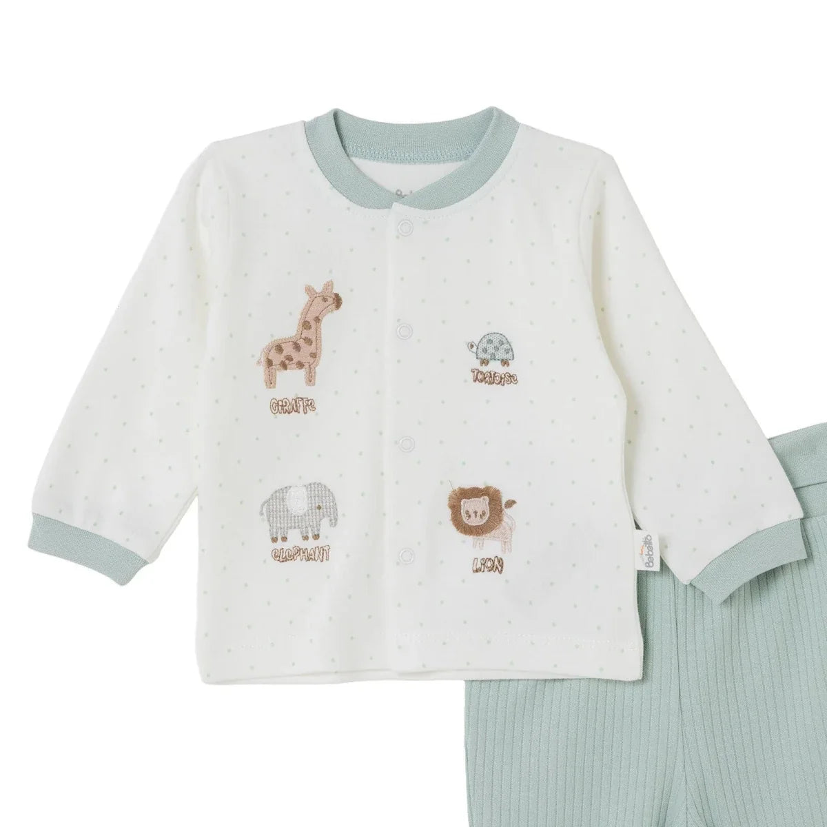 Bebetto Animal Print Baby Cardigan & Footed Leggings (Newborn to 6-9 Months)