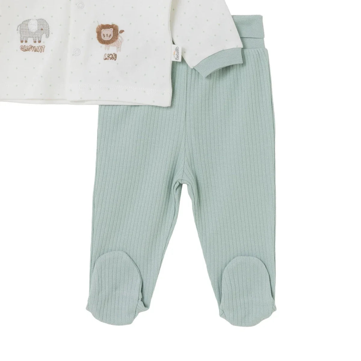 Bebetto Animal Print Baby Cardigan & Footed Leggings (Newborn to 6-9 Months)