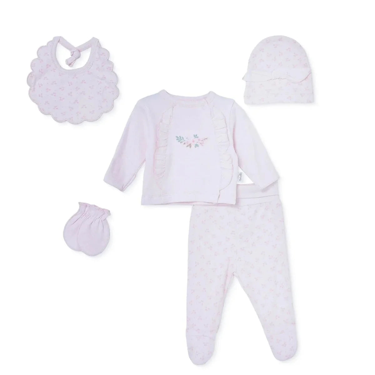 Bebetto 5 Piece Floral Print Baby Hospital Bag Set (Newborn)