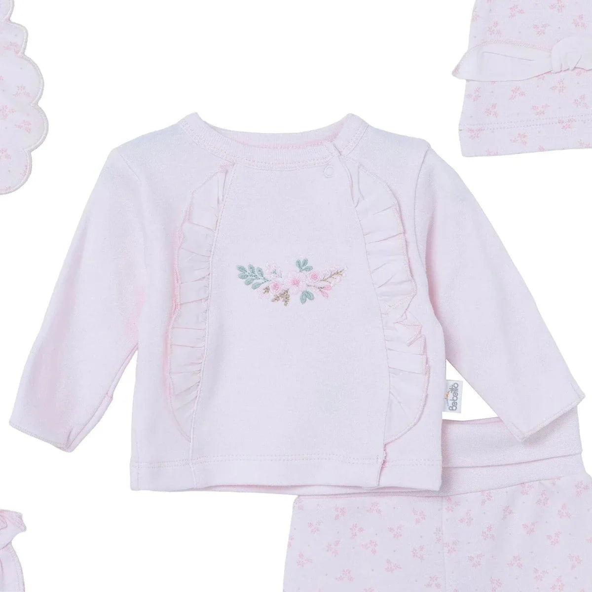Bebetto 5 Piece Floral Print Baby Hospital Bag Set (Newborn)