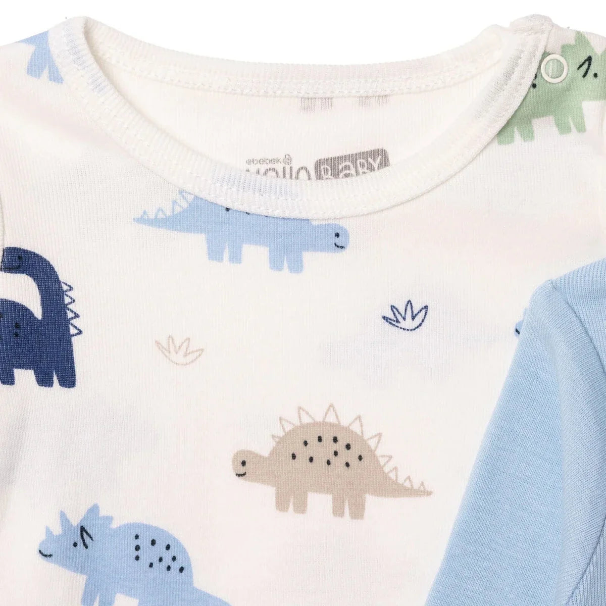 HelloBaby 2 Pack Dinosaur Print Long Sleeve Baby Bodysuits (1-3 Months to 2-3 Years)