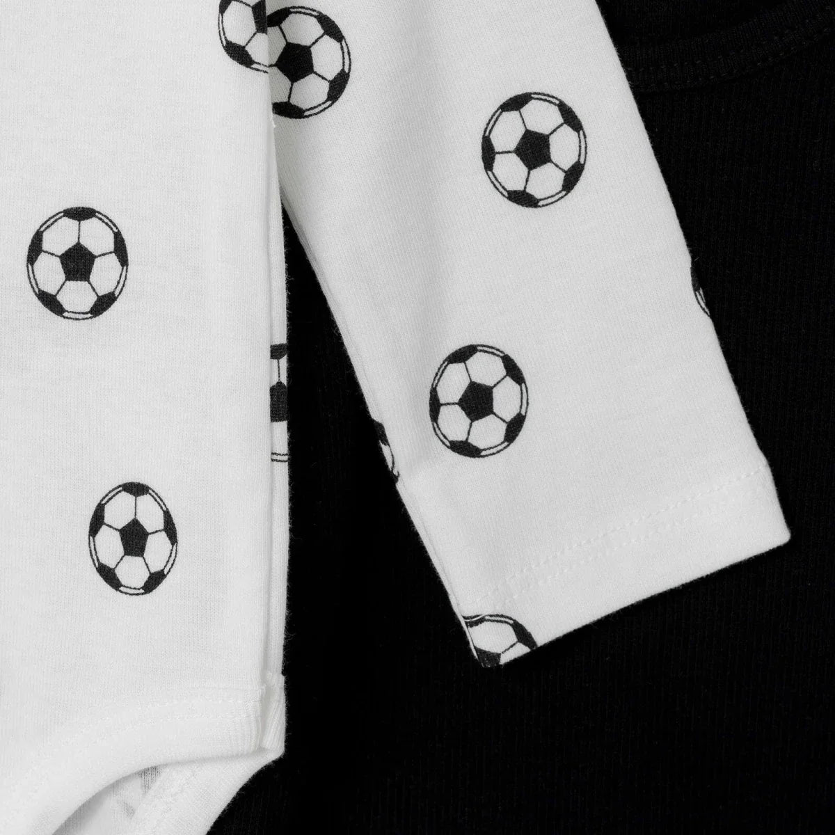 HelloBaby 2 Pack Ball Print Long Sleeve Baby Bodysuits (1-3 Months to 2-3 Years)