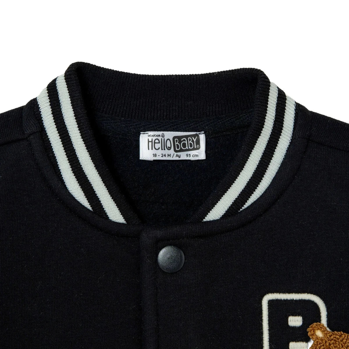 HelloBaby Bear Print Varsity Baby Jacket (6-9 Months to 4-5 Years)