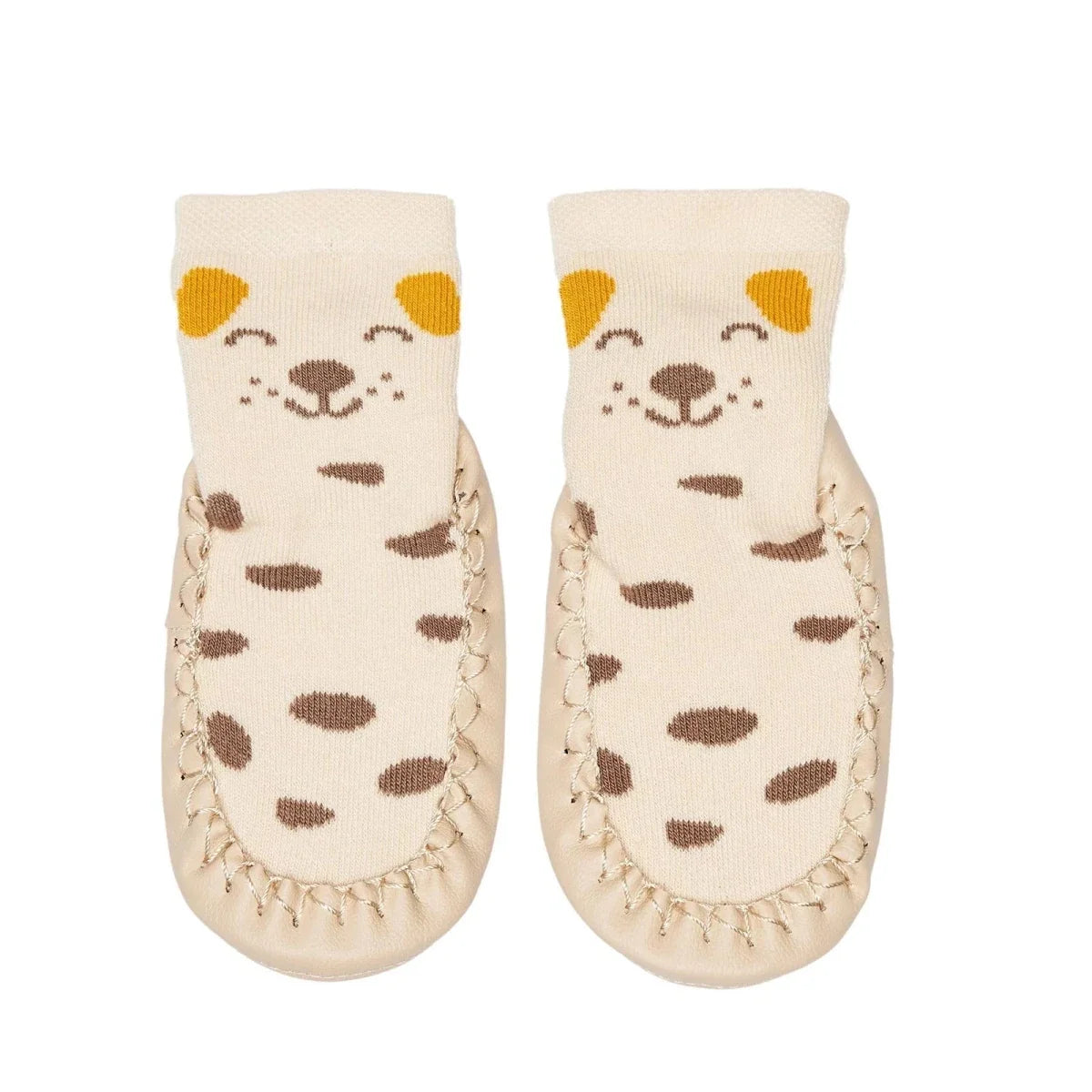 HelloBaby Spotty Dog Print Slipper Baby Socks