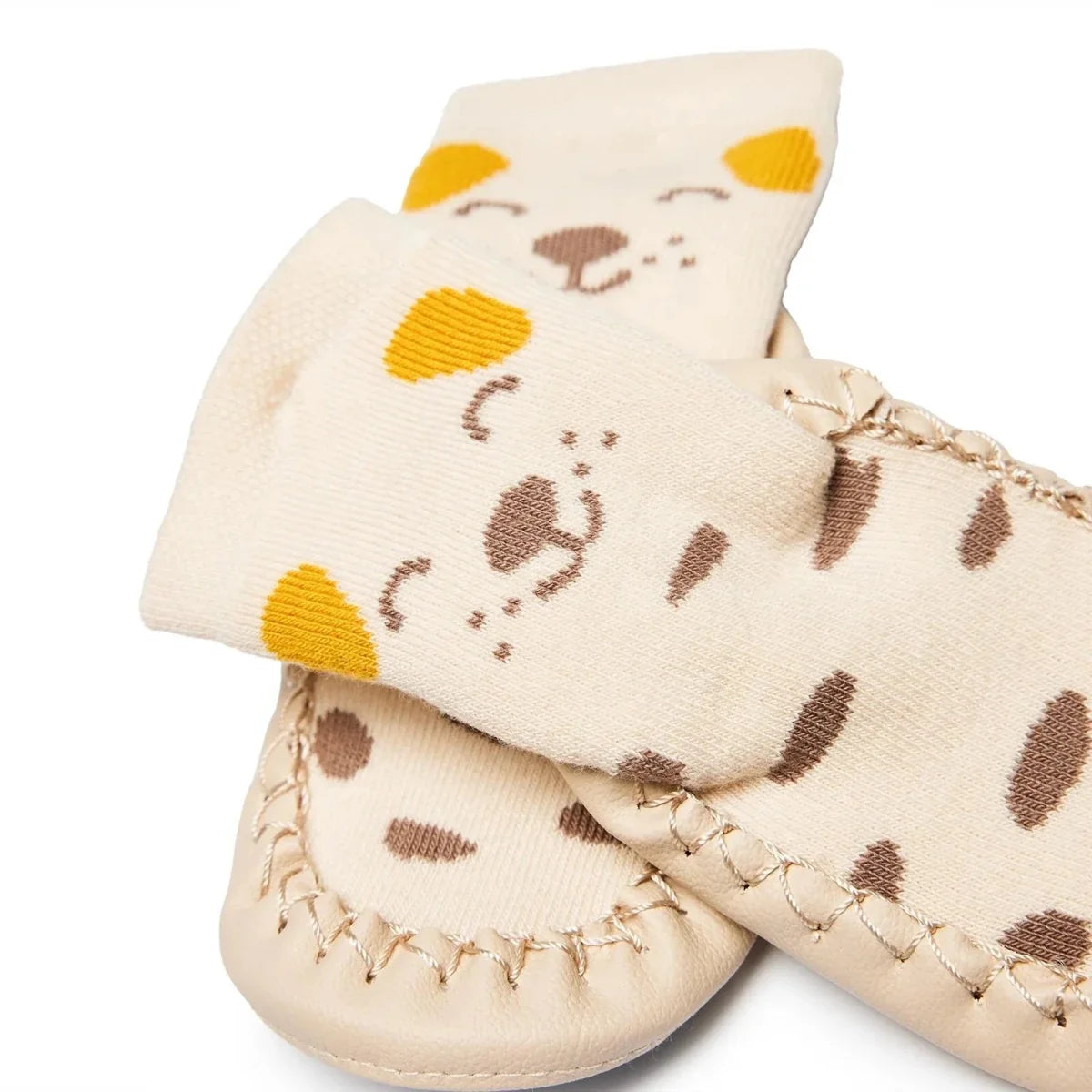 HelloBaby Spotty Dog Print Slipper Baby Socks