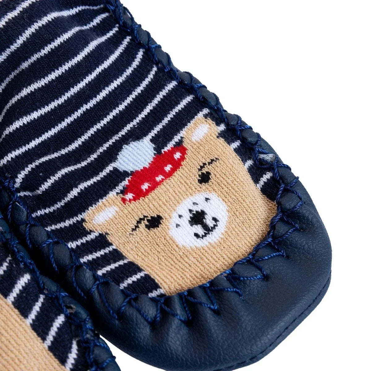 HelloBaby Bear in Hat Print Slipper Baby Socks