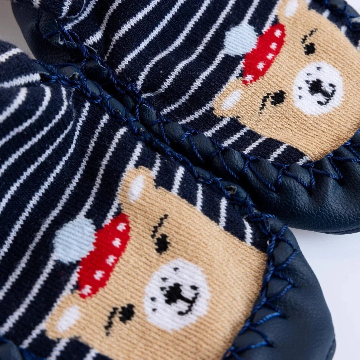 HelloBaby Bear in Hat Print Slipper Baby Socks
