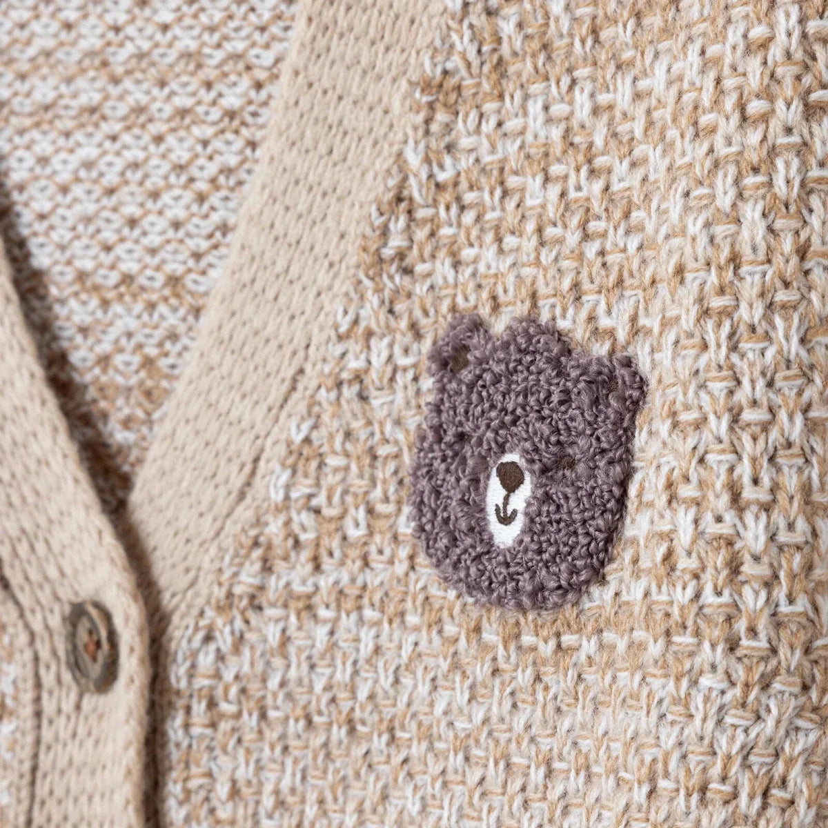HelloBaby Buttoned V-Neck Knitted Baby Cardigan (6-9 Months to 4-5 Years)