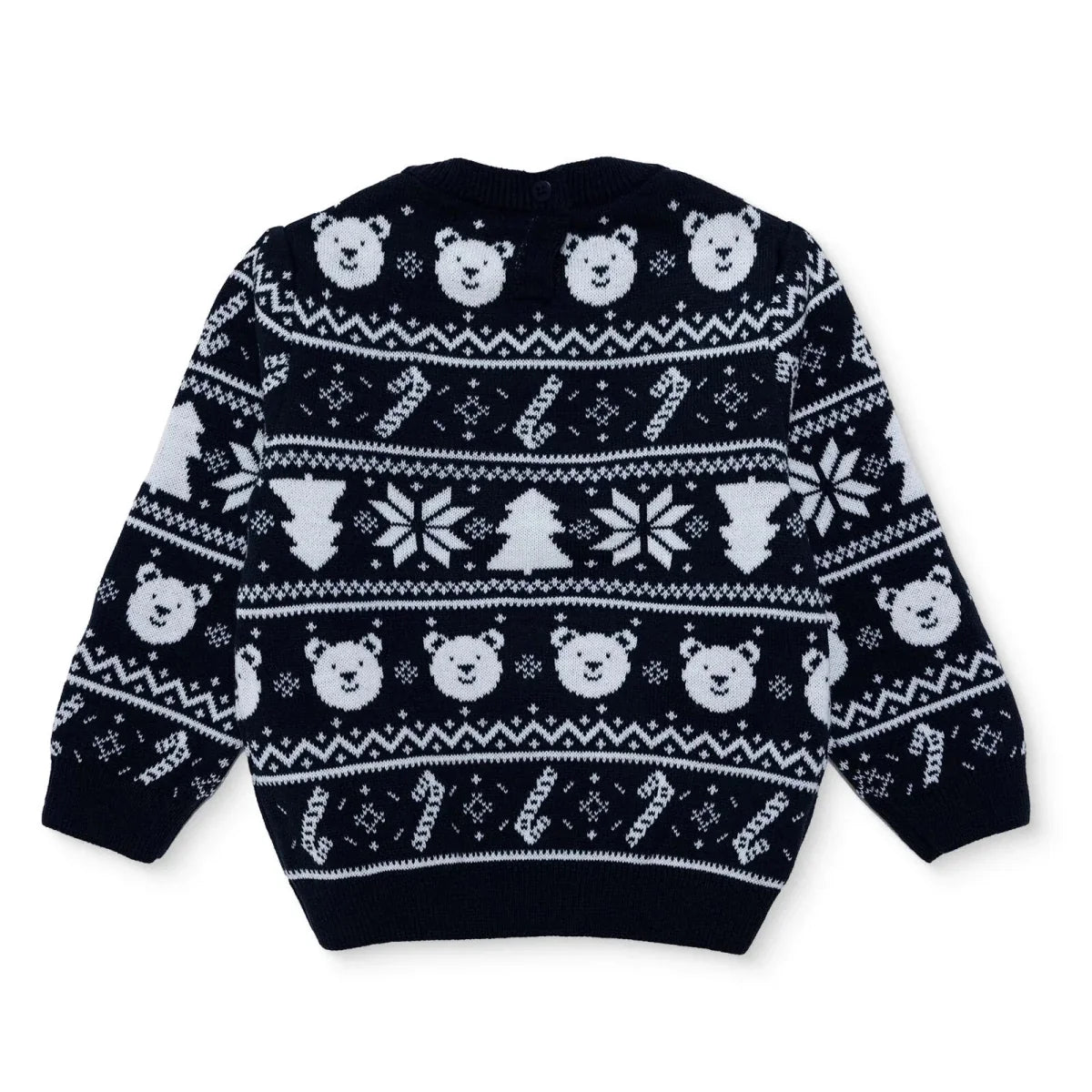 HelloBaby Christmas Motif Buttoned Knitted Baby Jumper (9-12 Months to 3-4 Years)