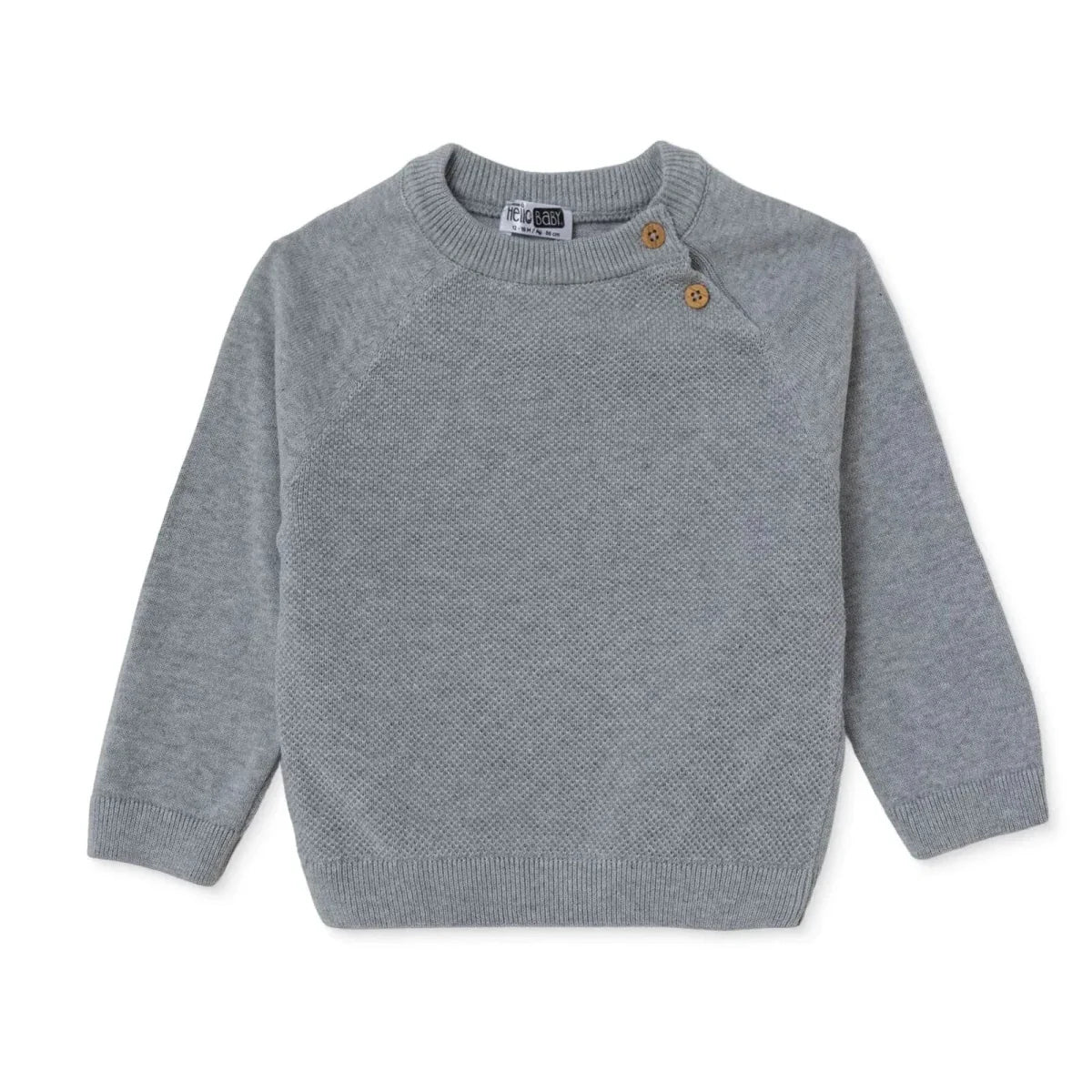 HelloBaby Buttoned Cotton Knitted Baby Jumper (6-9 Months to 3-4 Years)