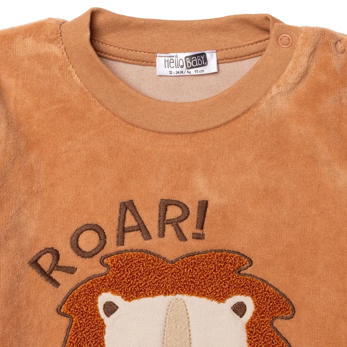 HelloBaby Animal Print Snap Fastening Velour Baby Pyjama Set (3-6 Months to 3-4 Years)
