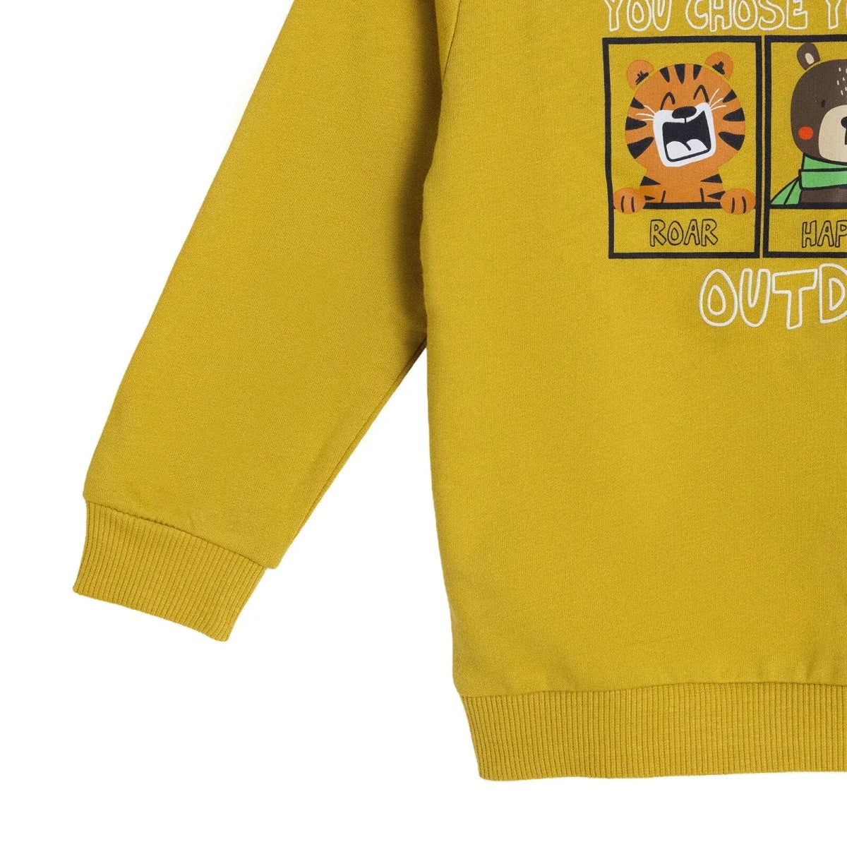 HelloBaby "You Chose Your Friends Outdoor" Slogan Brushed Loopback Baby Sweatshirt (3-6 Months to 4-5 Years)