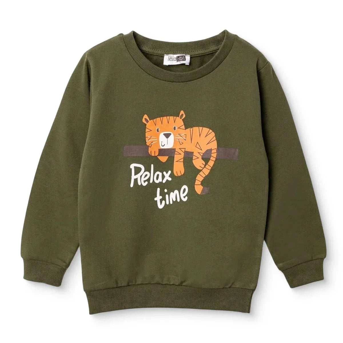 HelloBaby Tiger Print Brushed Loopback Baby Sweatshirt (3-6 Months to 4-5 Years)