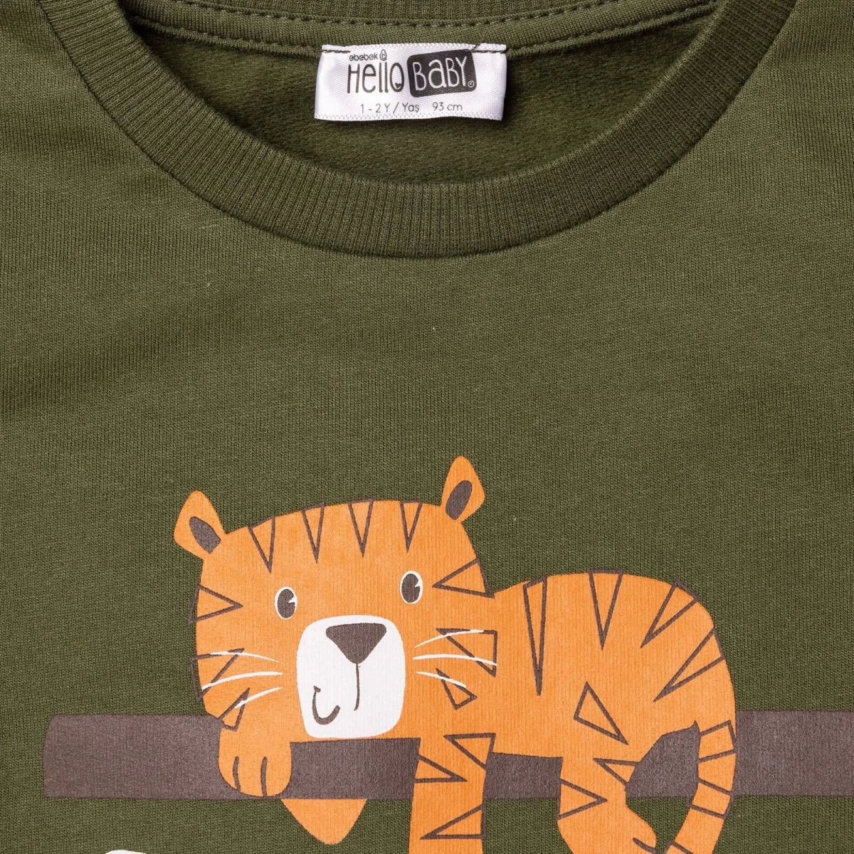 HelloBaby Tiger Print Brushed Loopback Baby Sweatshirt (3-6 Months to 4-5 Years)