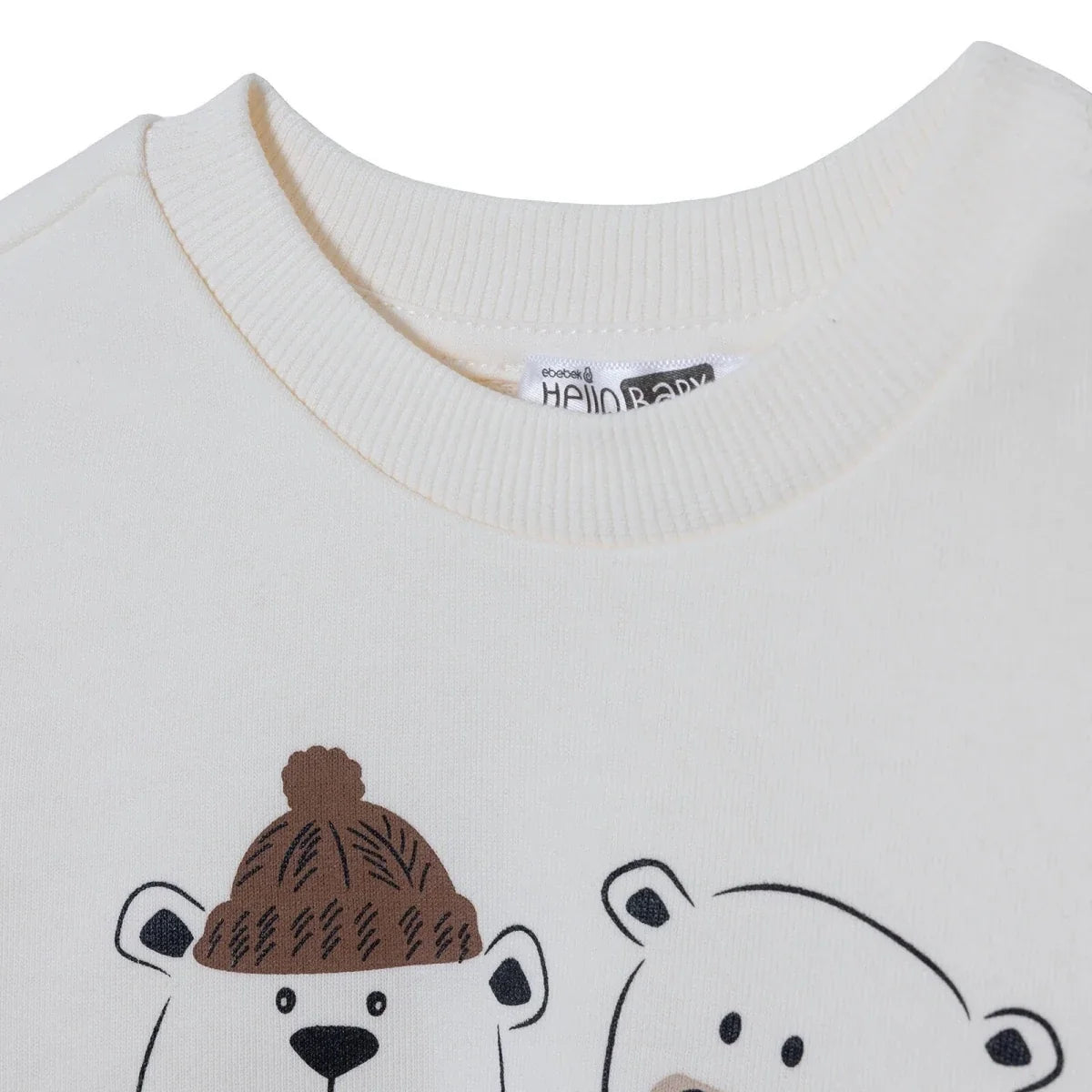 HelloBaby Bear Print Baby Sweatshirt & Joggers Set (6-9 Months to 4-5 Years)