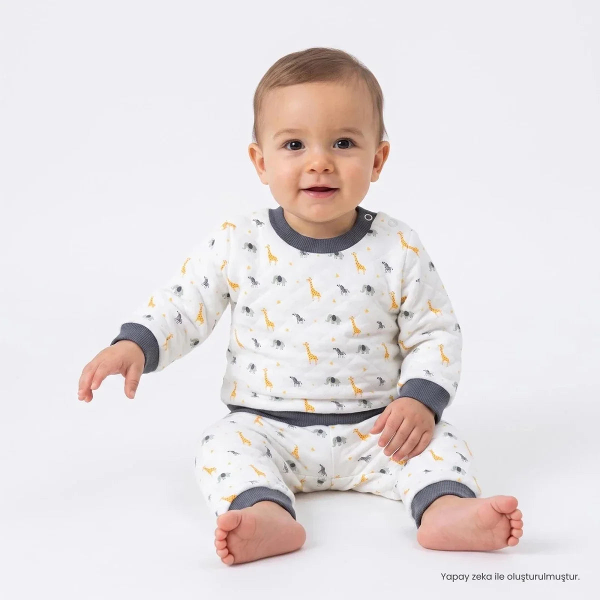 HelloBaby Animal Print Quilted Baby Sweatshirt & Leggings Set (1-3 to 12 Months)