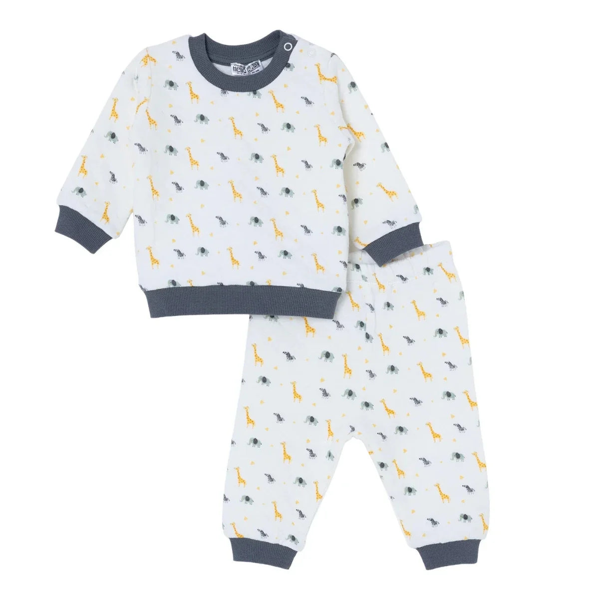 HelloBaby Animal Print Quilted Baby Sweatshirt & Leggings Set (1-3 to 12 Months)