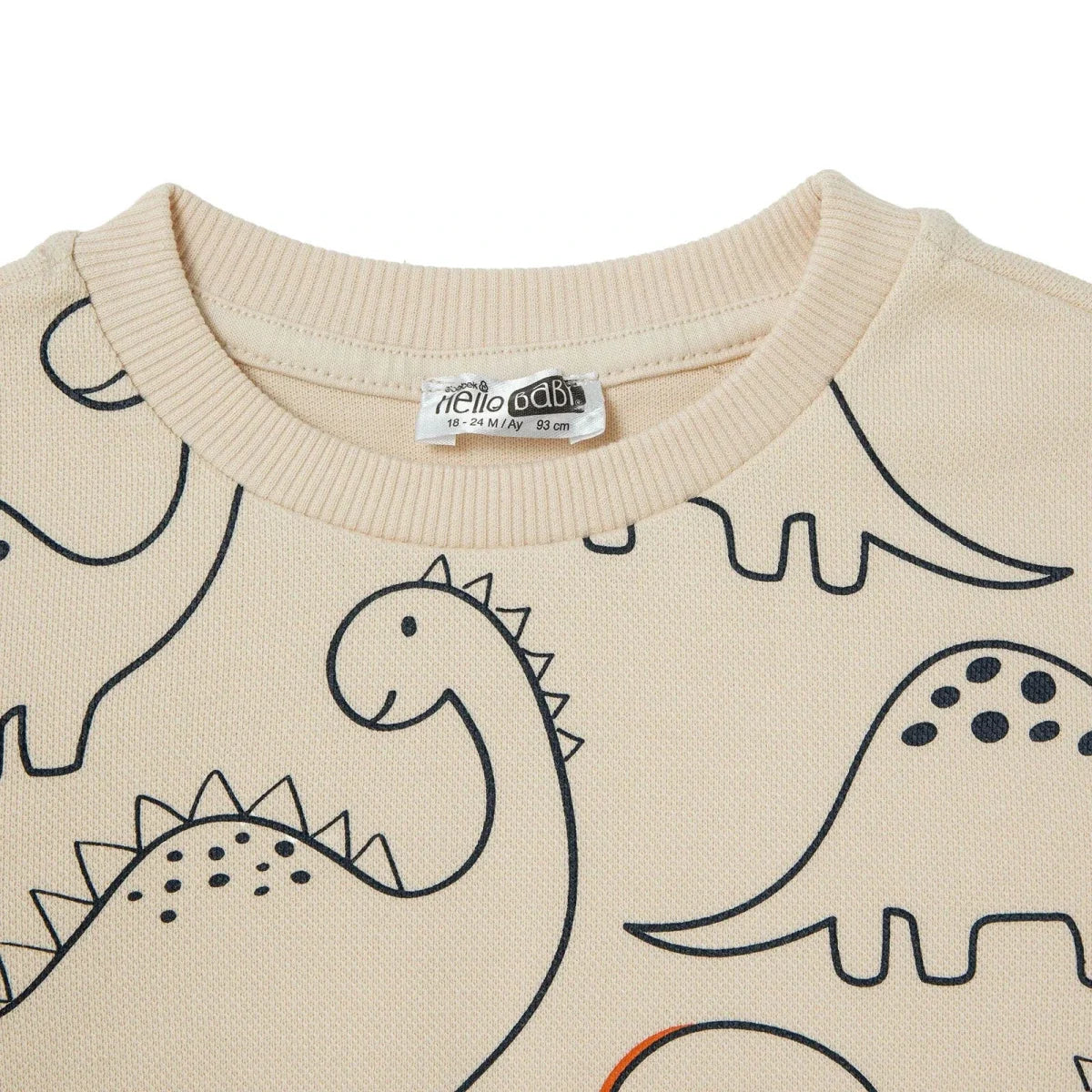 HelloBaby Dinosaur Print Jacquard Baby Sweatshirt & Joggers Set (6-9 Months to 4-5 Years)