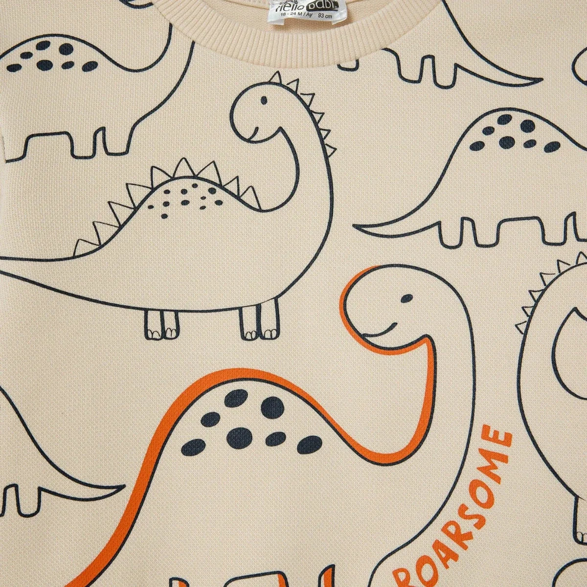 HelloBaby Dinosaur Print Jacquard Baby Sweatshirt & Joggers Set (6-9 Months to 4-5 Years)