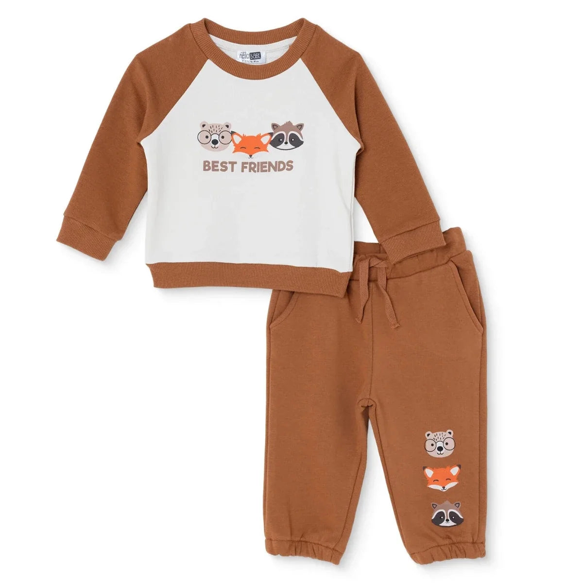 HelloBaby Animal Print Baby Sweatshirt & Joggers Set (6-9 Months to 4-5 Years)