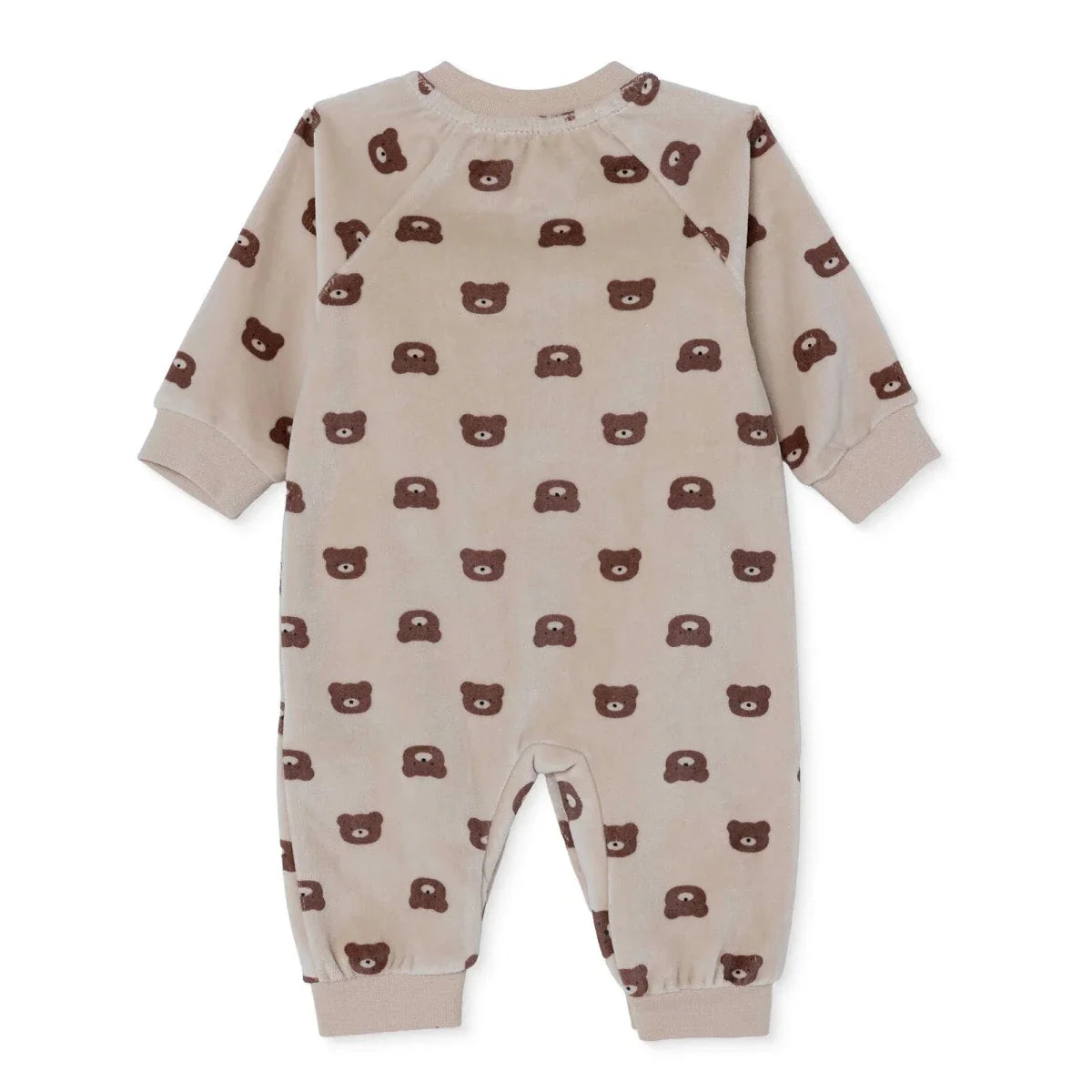 HelloBaby Bear Print Footless Velour Baby Sleepsuit (Newborn to 6-9 Months)