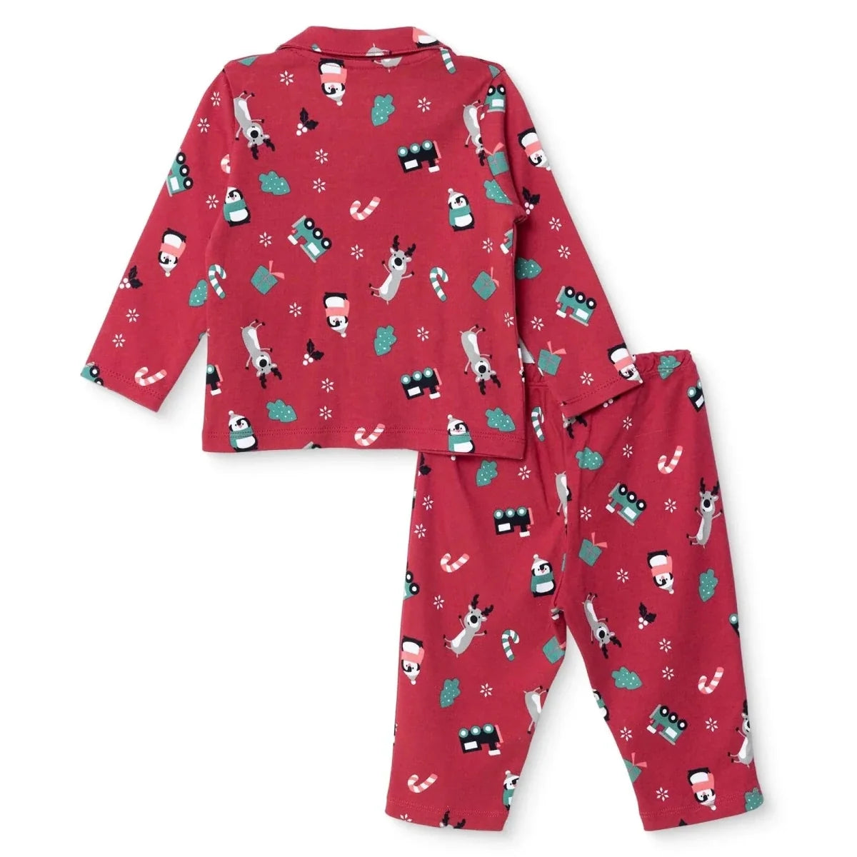 HelloBaby Festive Print Peter Pan Collar Baby Pyjama Set (3-6 Months to 3-4 Years)