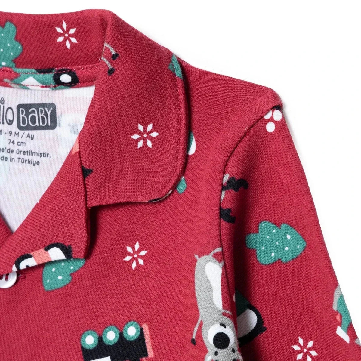 HelloBaby Festive Print Peter Pan Collar Baby Pyjama Set (3-6 Months to 3-4 Years)