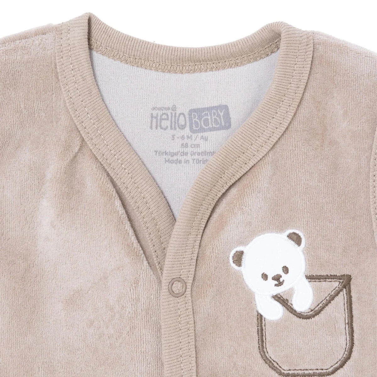 HelloBaby Animal Print Velour Baby Gilet (Newborn to 6-9 Months)