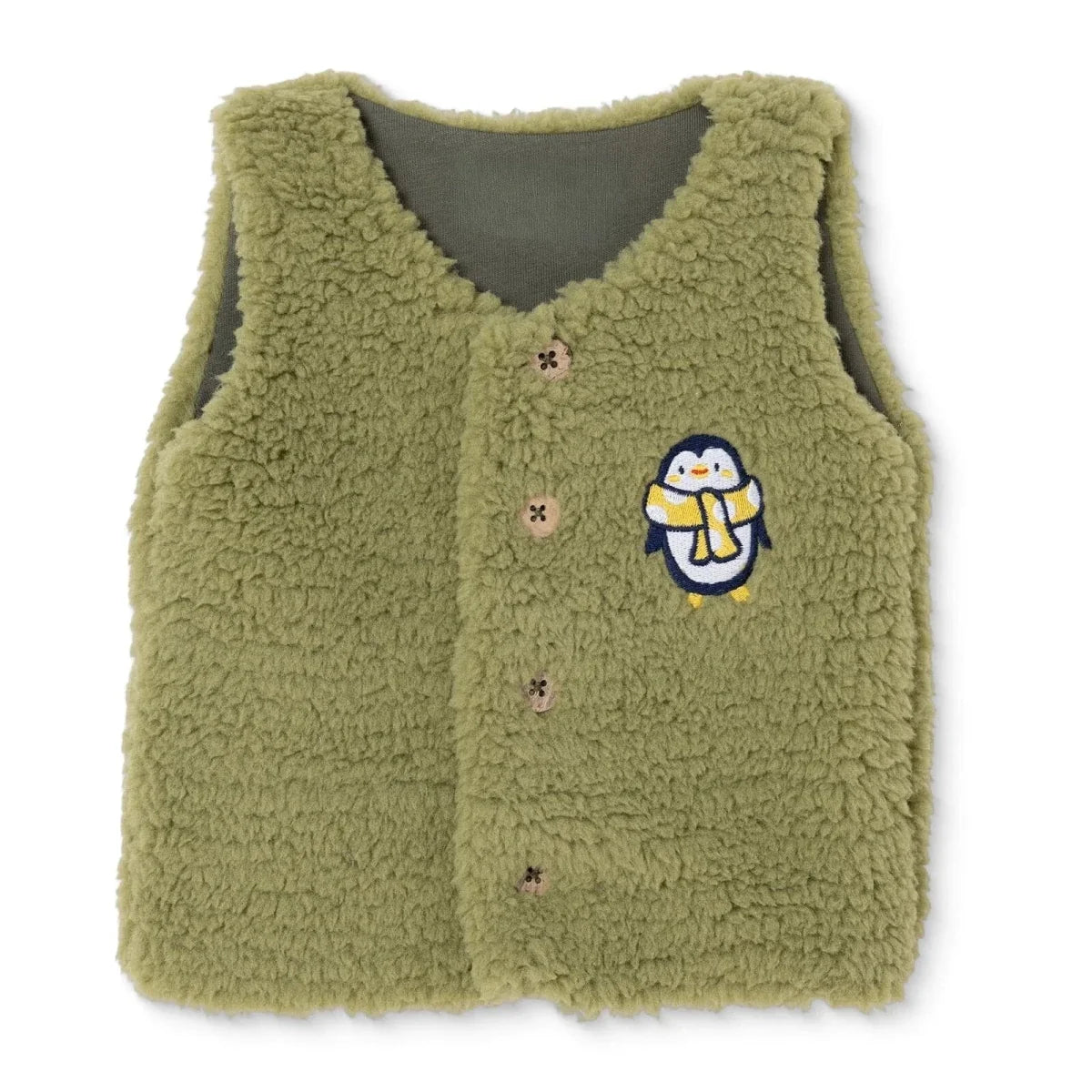 HelloBaby Penguin Print Buttoned Fleece Baby Gilet (1-3 Months to 12 Months)