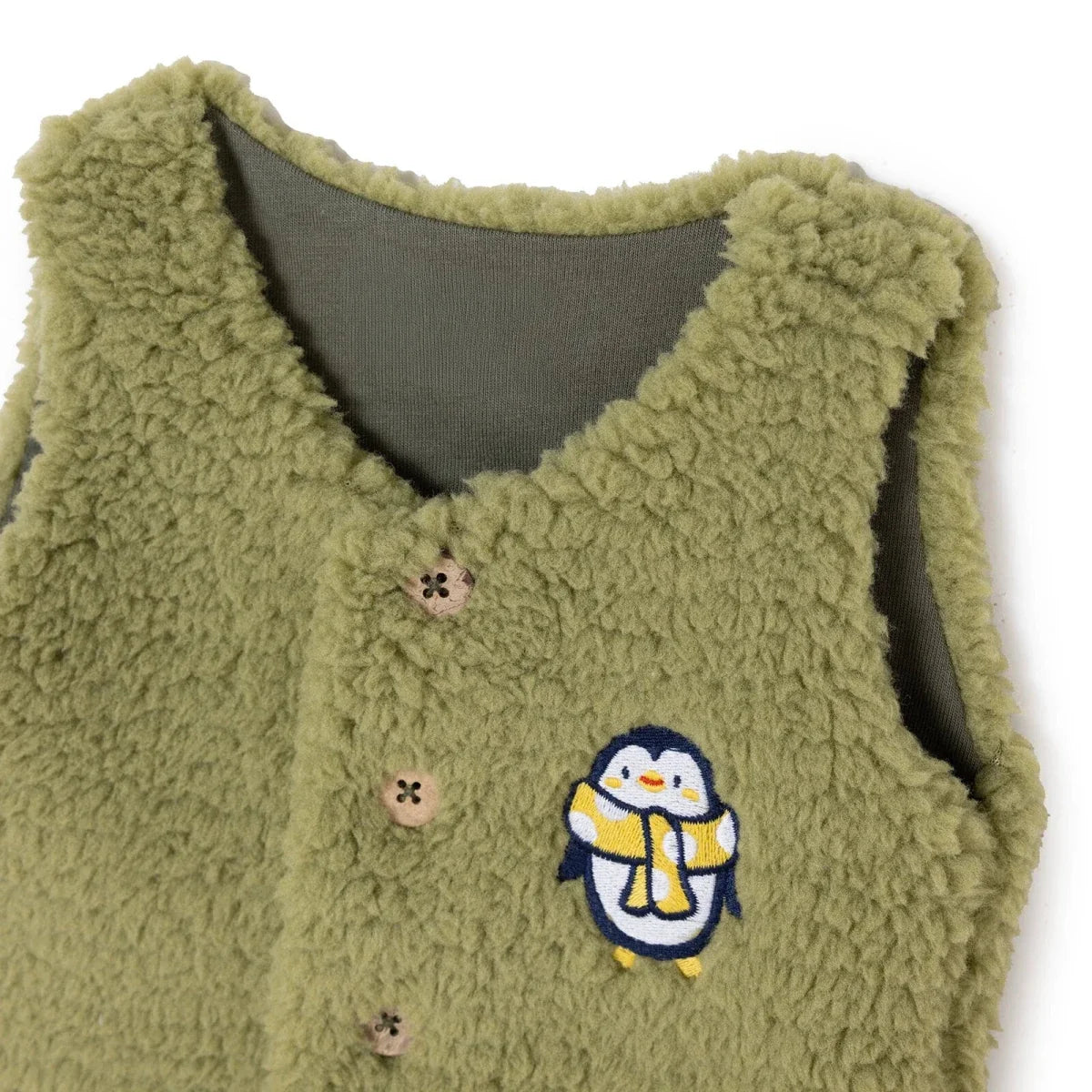 HelloBaby Penguin Print Buttoned Fleece Baby Gilet (1-3 Months to 12 Months)