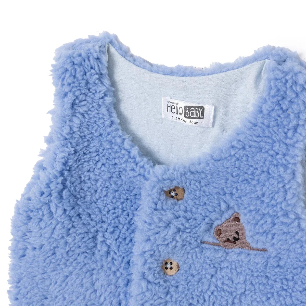 HelloBaby Penguin Print Buttoned Fleece Baby Gilet (1-3 Months to 12 Months)