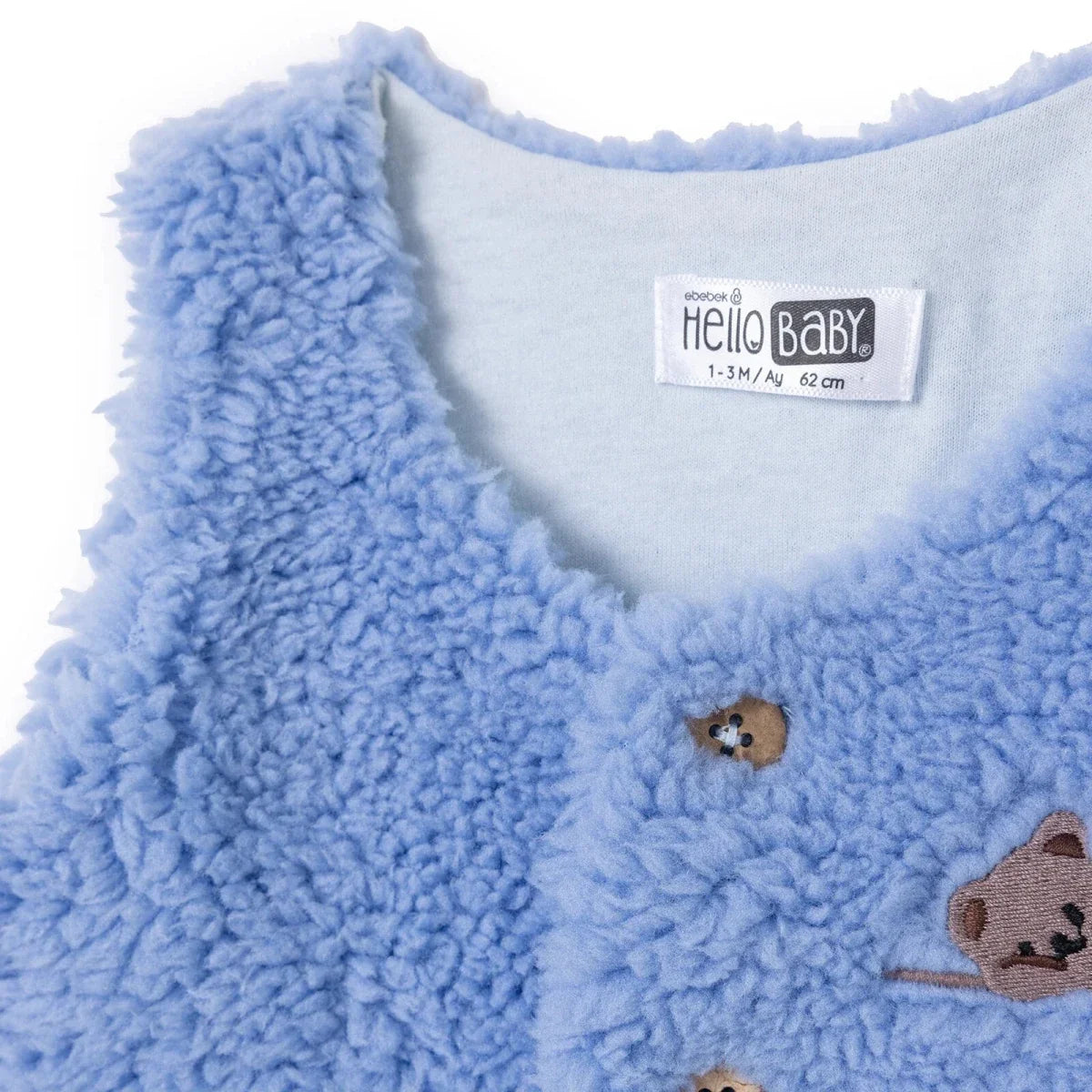 HelloBaby Penguin Print Buttoned Fleece Baby Gilet (1-3 Months to 12 Months)