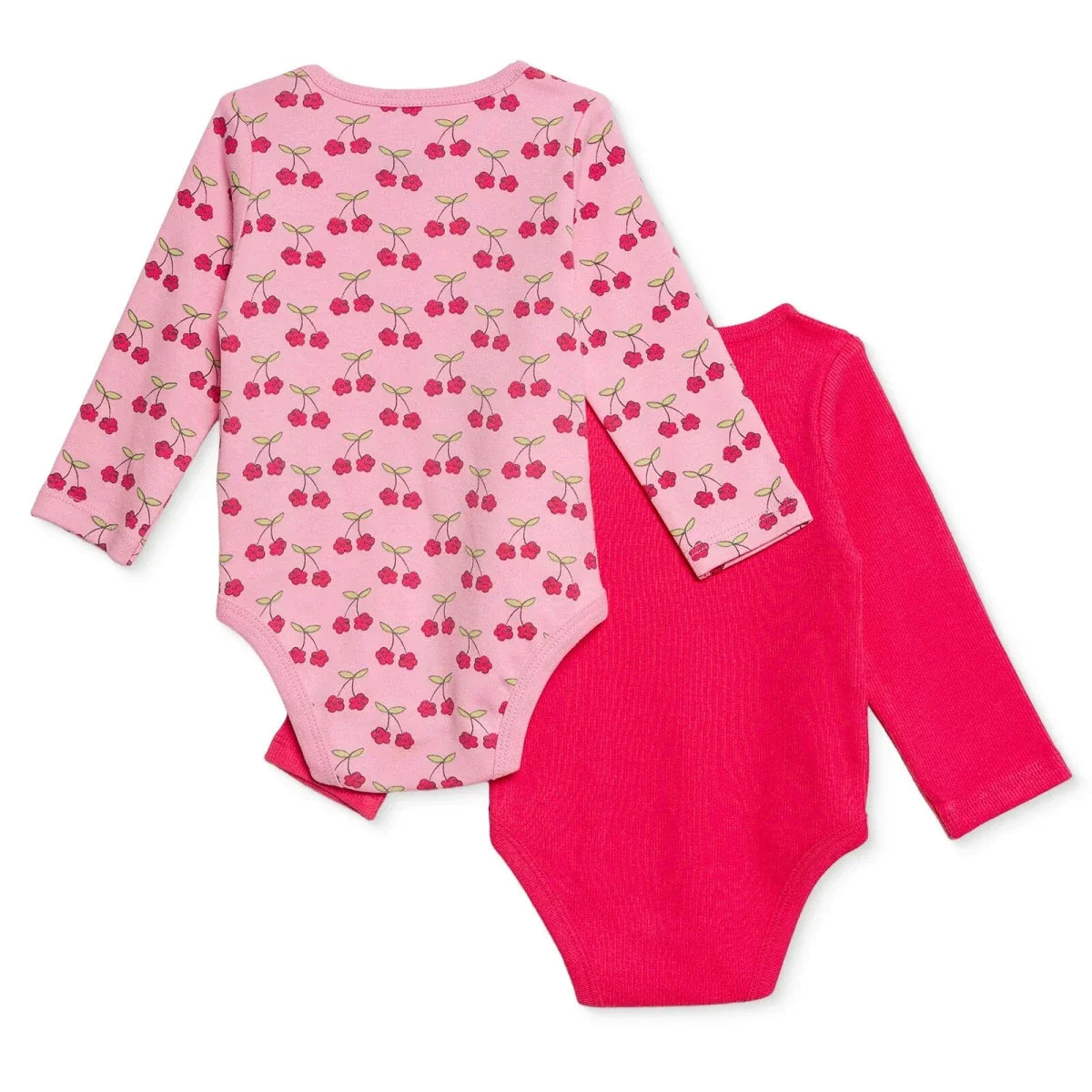 HelloBaby 2 Pack Cherry Print Long Sleeve Baby Bodysuits (1-3 Months to 2-3 Years)