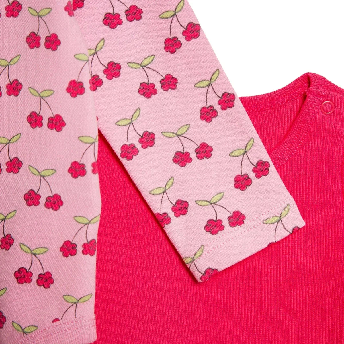 HelloBaby 2 Pack Cherry Print Long Sleeve Baby Bodysuits (1-3 Months to 2-3 Years)