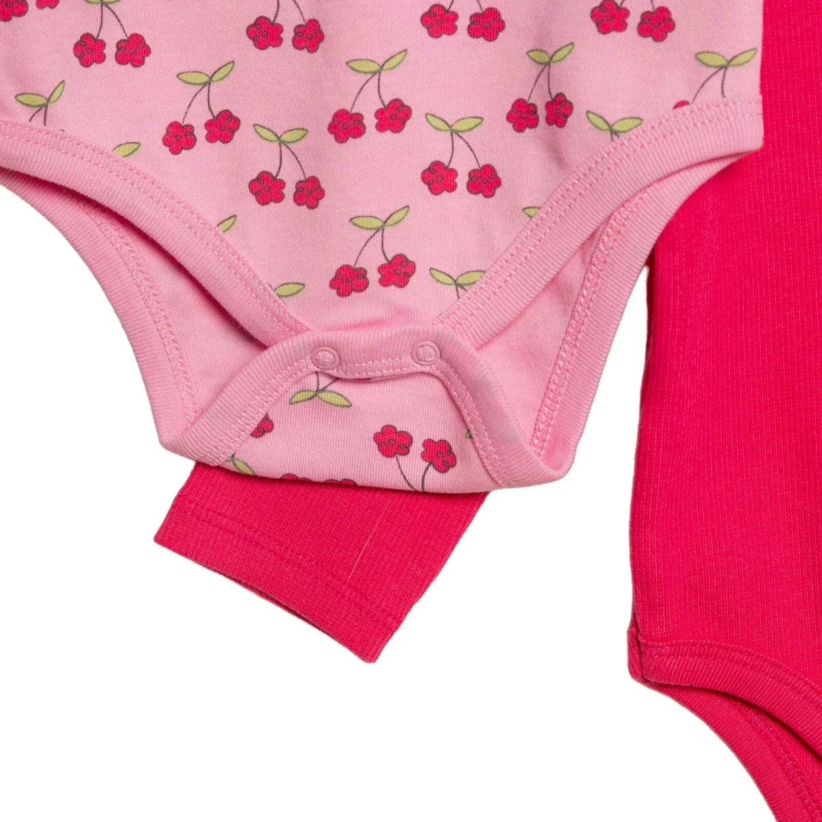 HelloBaby 2 Pack Cherry Print Long Sleeve Baby Bodysuits (1-3 Months to 2-3 Years)