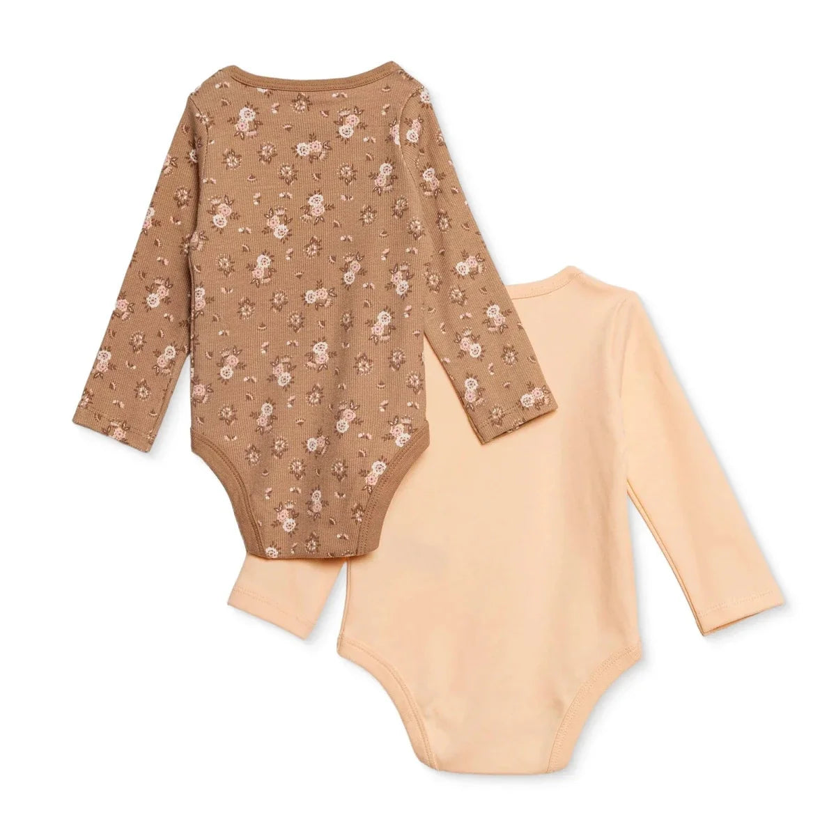 HelloBaby 2 Pack Floral Print Long Sleeve Baby Bodysuits (1-3 Months to 2-3 Years)