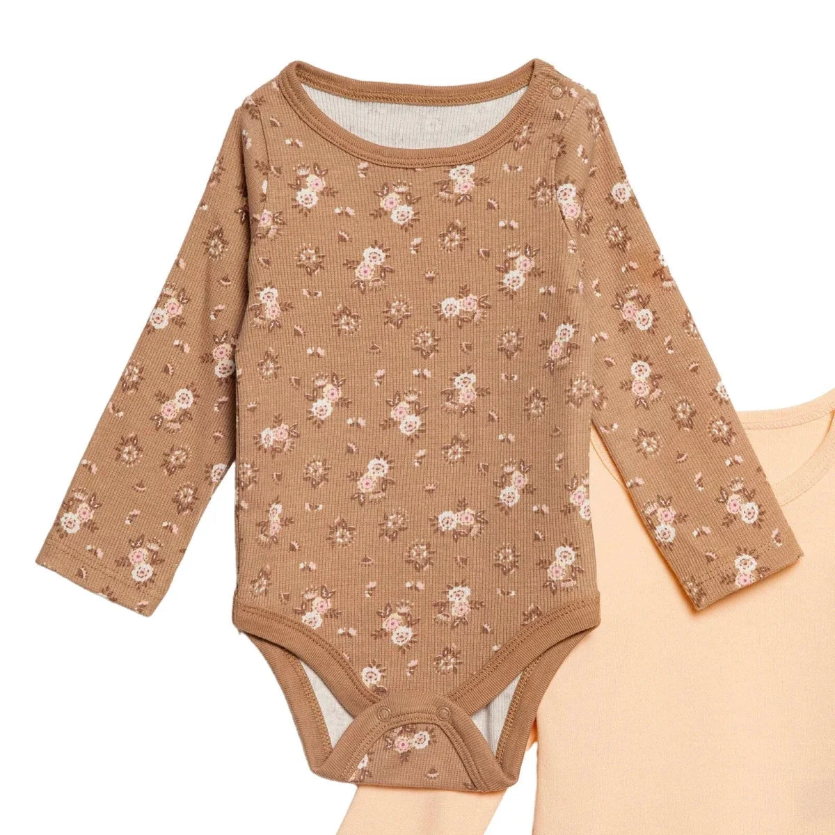 HelloBaby 2 Pack Floral Print Long Sleeve Baby Bodysuits (1-3 Months to 2-3 Years)