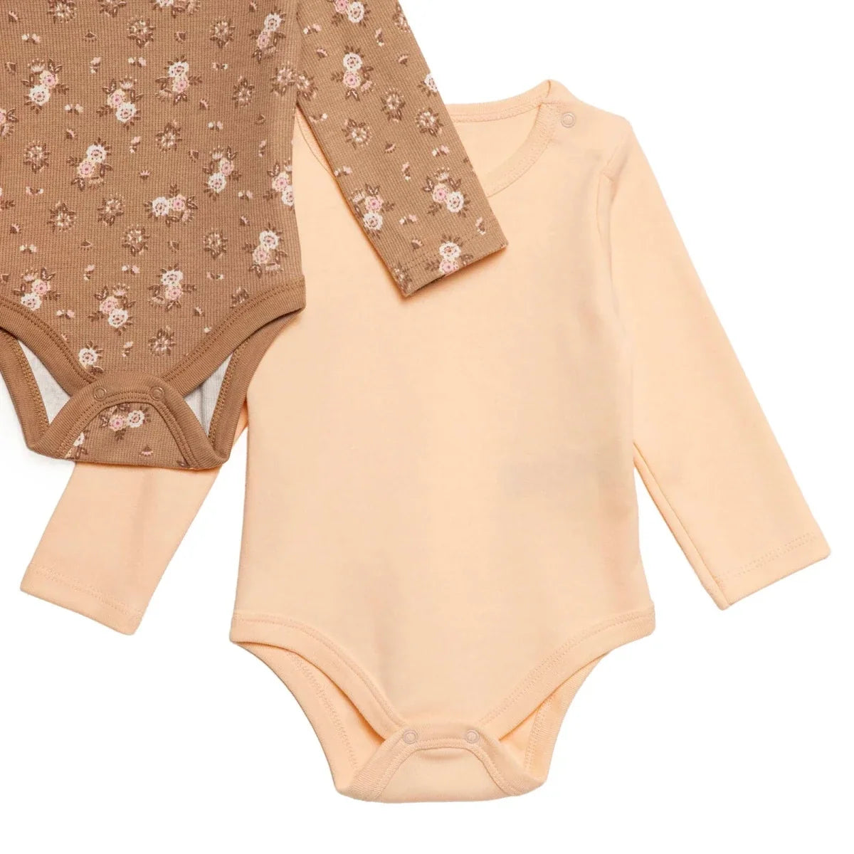 HelloBaby 2 Pack Floral Print Long Sleeve Baby Bodysuits (1-3 Months to 2-3 Years)