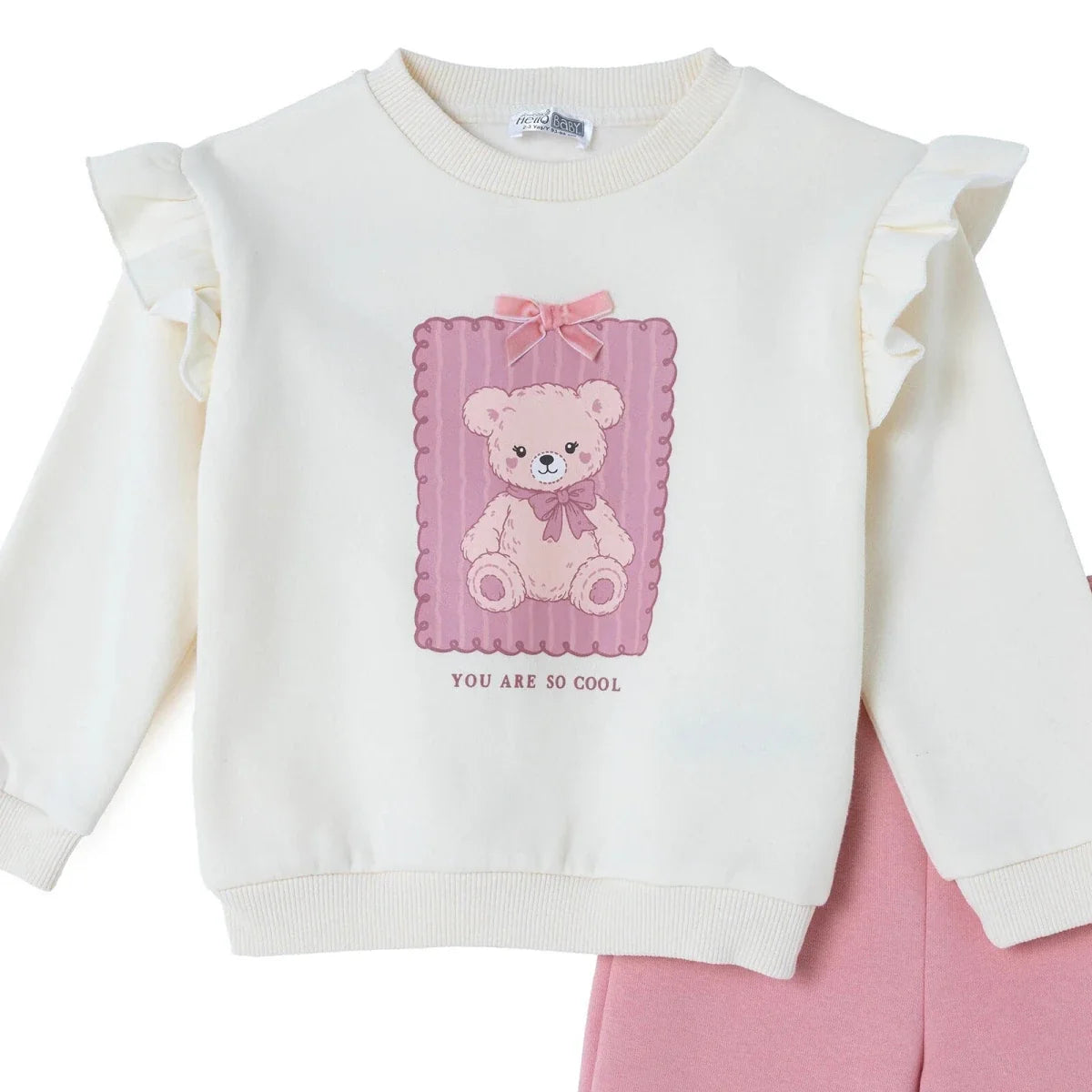 HelloBaby Bear Print Long Sleeve Top & Trousers Set (3-6 Months to 4-5 Years)