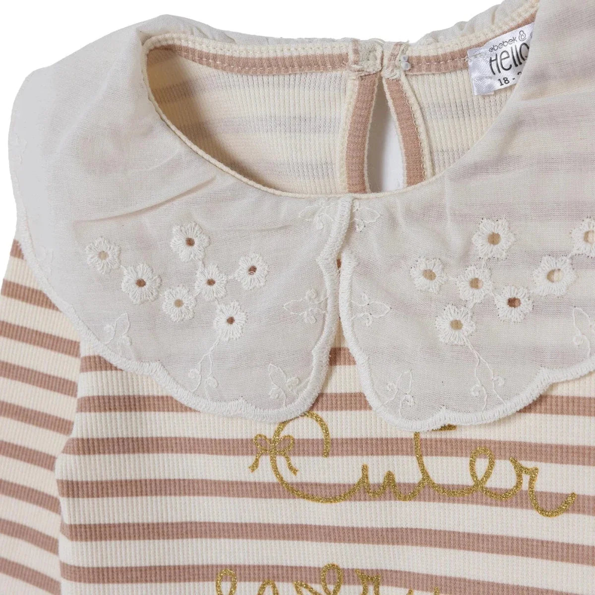 HelloBaby Lace Collar Long Sleeve Baby Top & Leggings Set (3-6 Months to 4-5 Years)