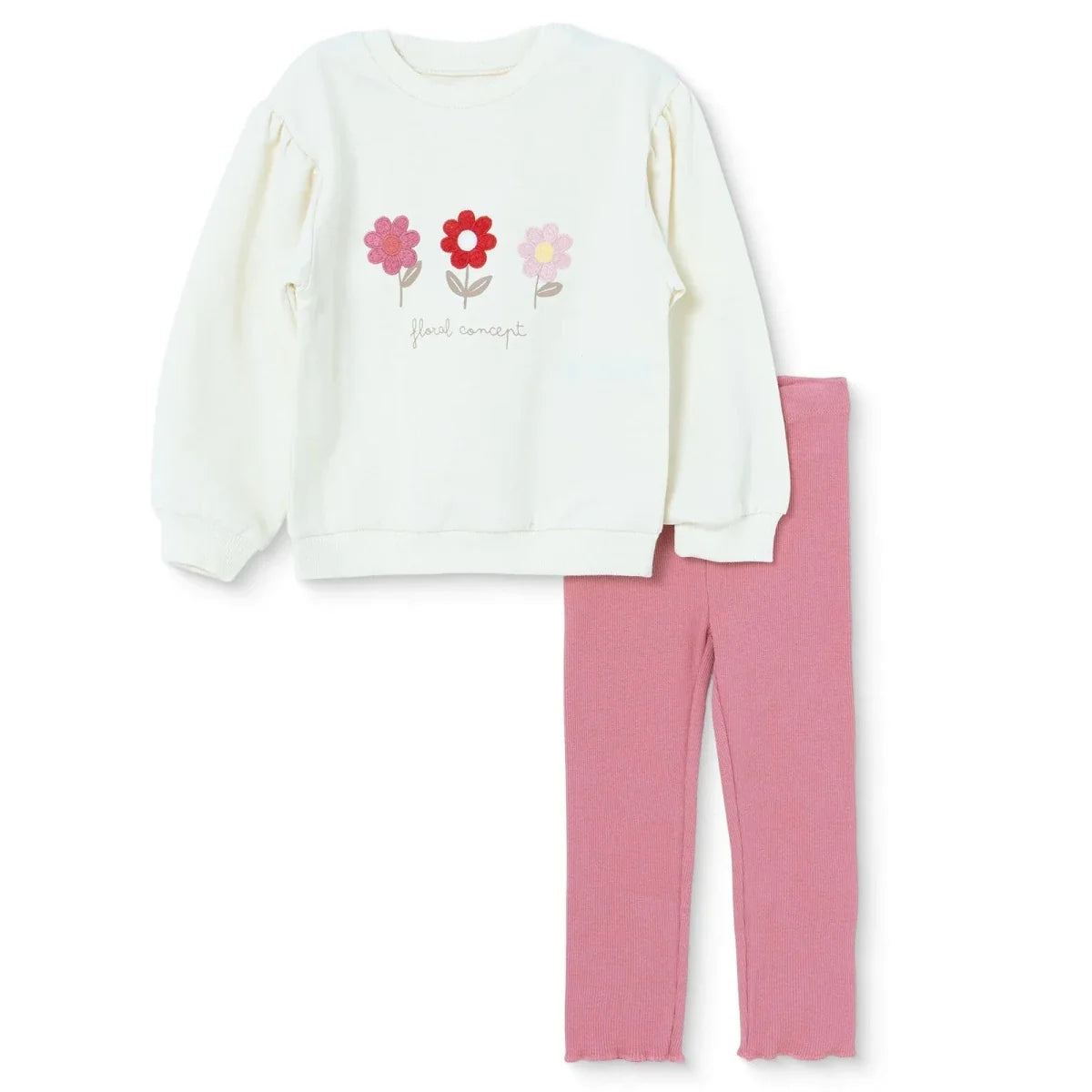 HelloBaby Floral Print Long Sleeve Baby Top & Leggings Set (3-6 Months to 4-5 Years)