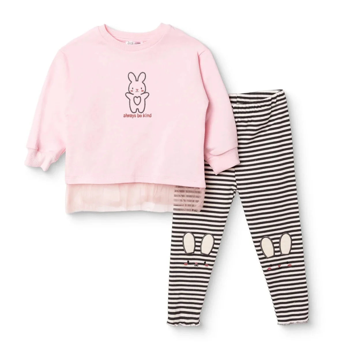 HelloBaby Long Sleeve Baby Top & Leggings Set (3-6 Months to 4-5 Years)