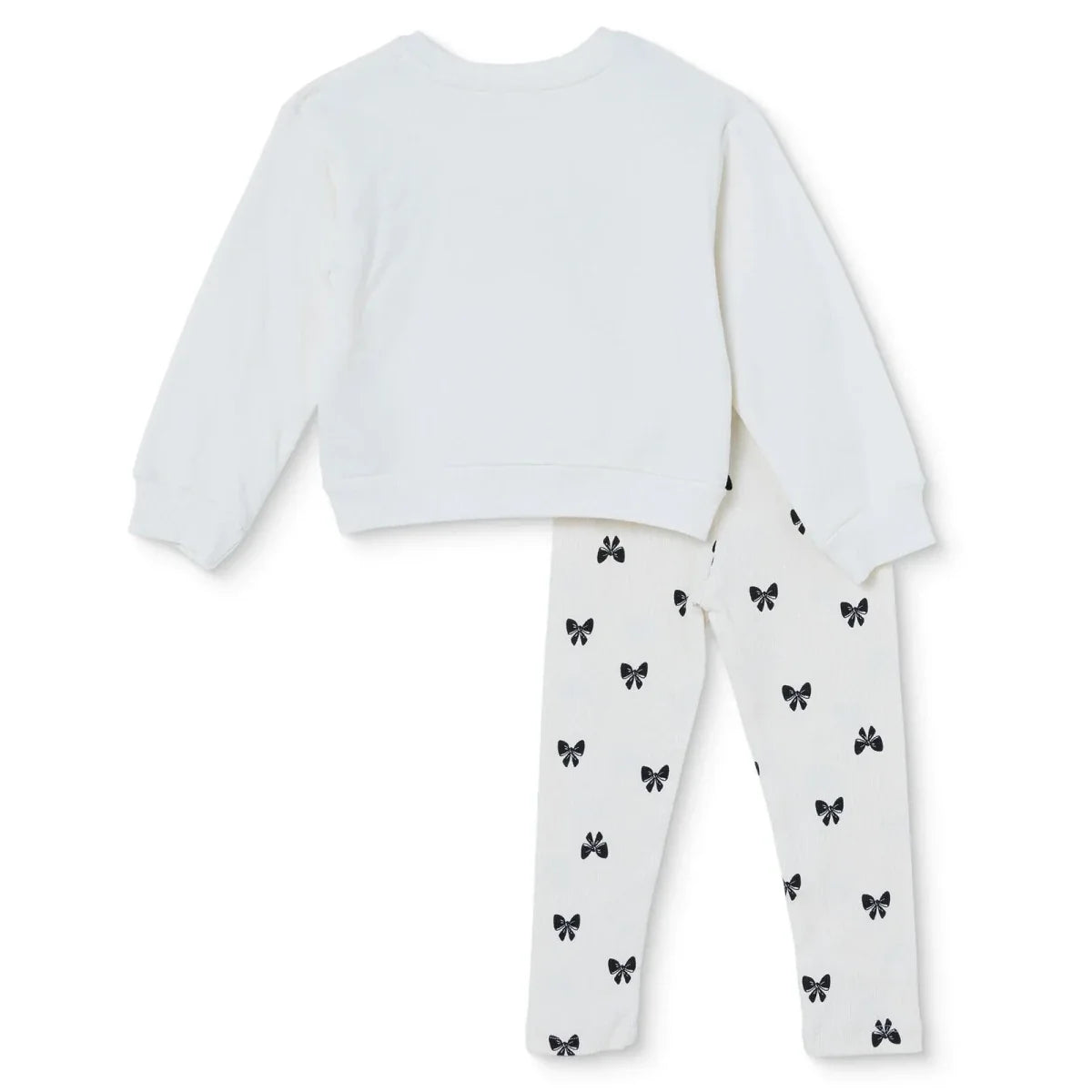 HelloBaby Bow Print Baby Sweatshirt & Leggings Set (3-6 Months to 4-5 Years)