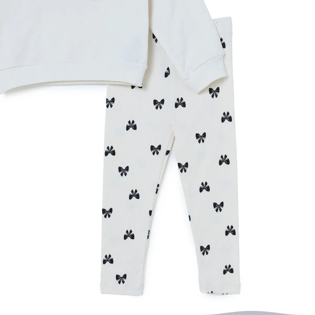 HelloBaby Bow Print Baby Sweatshirt & Leggings Set (3-6 Months to 4-5 Years)