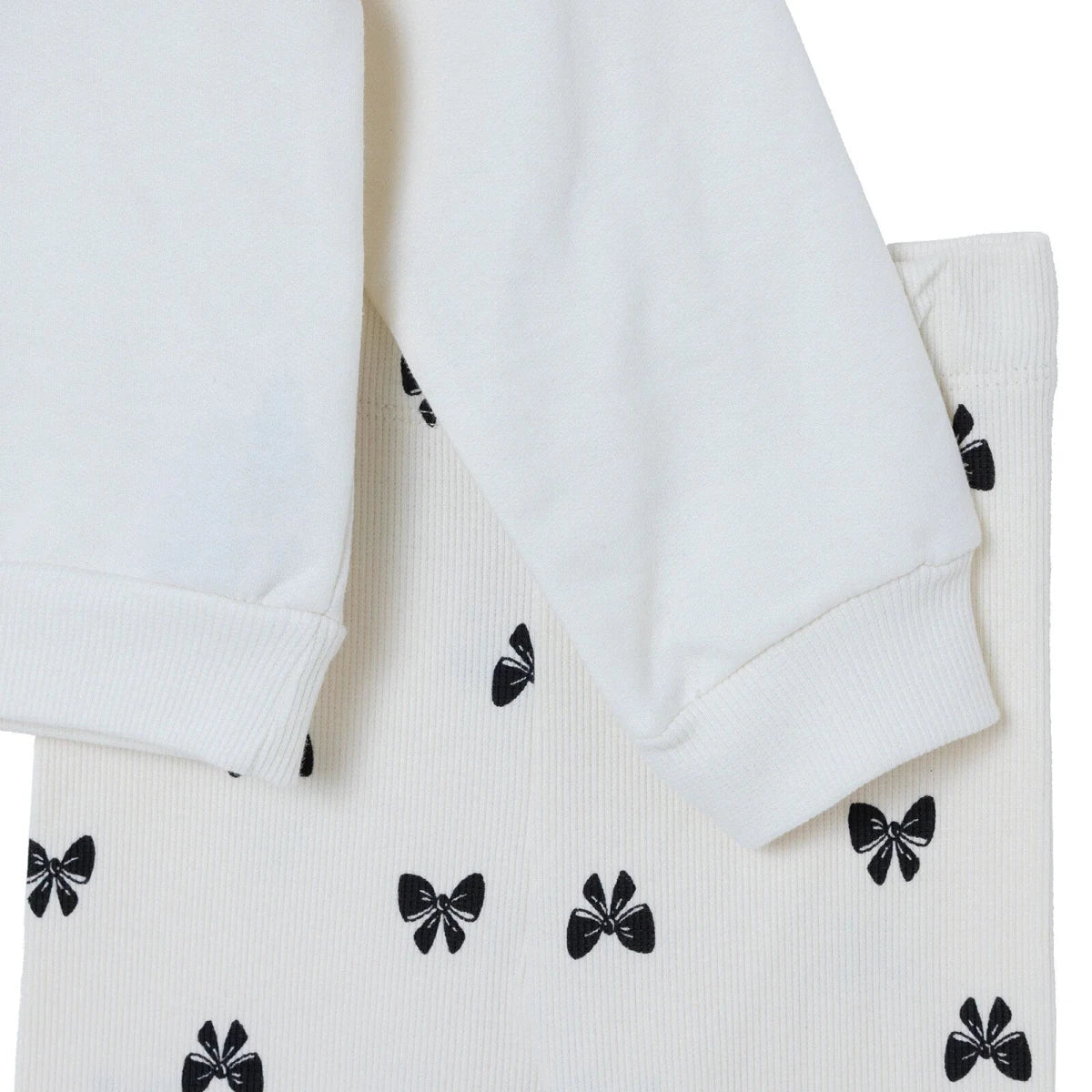 HelloBaby Bow Print Baby Sweatshirt & Leggings Set (3-6 Months to 4-5 Years)