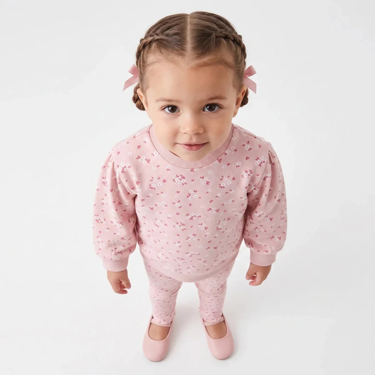 HelloBaby Floral Print Baby Sweatshirt & Leggings Set (3-6 Months to 4-5 Years)