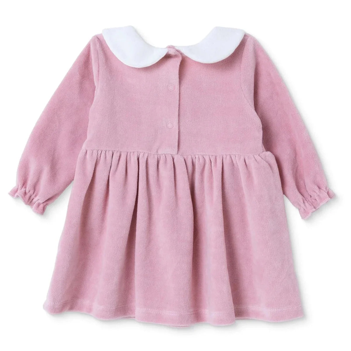 HelloBaby Star Print Long Sleeve Velour Baby Dress (1-3 Months to 12 Months)