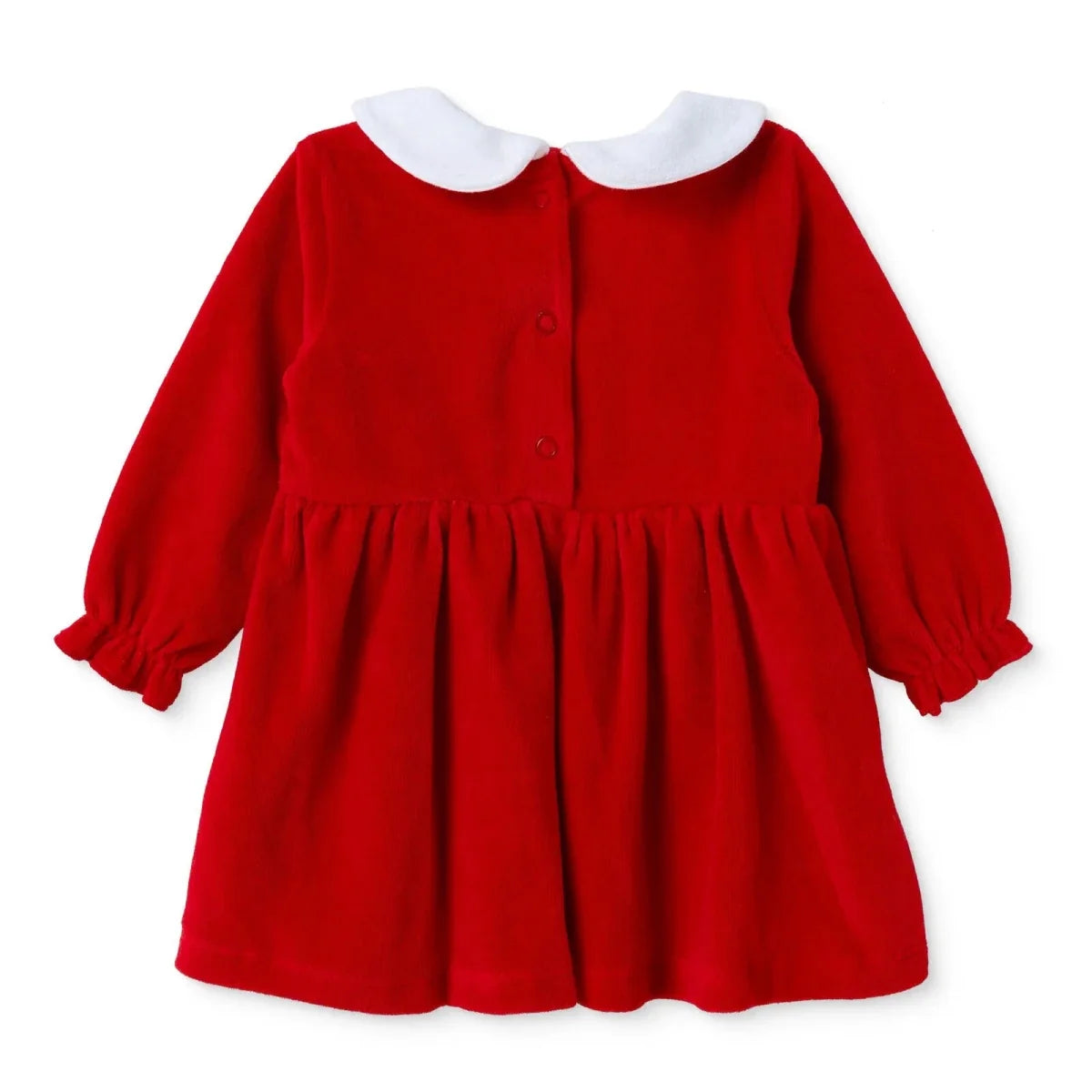 HelloBaby Star Print Long Sleeve Velour Baby Dress (1-3 Months to 12 Months)
