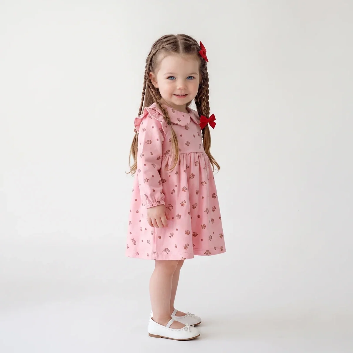 HelloBaby Long Sleeve Baby Dress (3-6 Months to 4-5 Years)