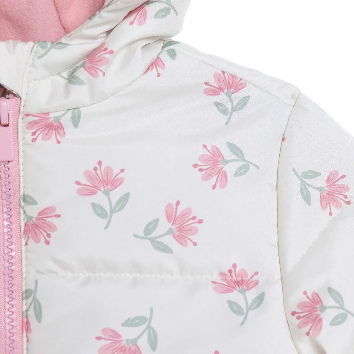 HelloBaby Hooded Floral Print Fleece Baby Jacket (9-12 Months to 4-5 Years)